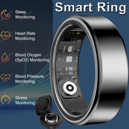 2026 New Smart Ring Heart Rate Blood Pressure Sleep Monitoring Motion Tracking IP68 Waterproof Men Women Smart Ring Holiday Gift