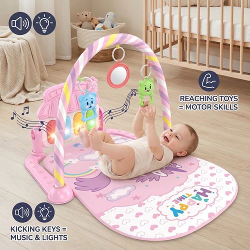 🎵3-in-1 Musical Interactive Piano Pedal🎈 Exercise, Crawling Play Mat🎗️