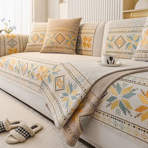 🛋️ Puha bohem kanapéhuzat – szennyeződésálló, boho minta🌸, mosható 💪