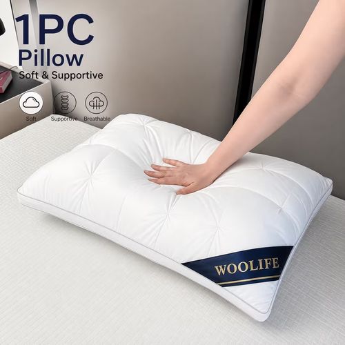 2-Piece Sleep Pillow Set, Soft Supportive Bed Pillows, Suitable for Back, Stomach, or Side Sleeping Luxury Hotel Pillows