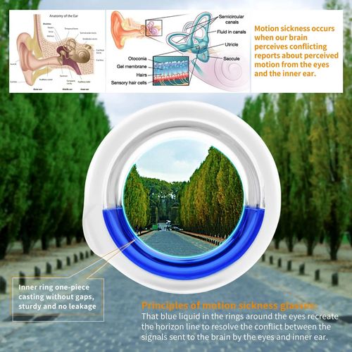 Anti Vertigo Glasses Motion Sickness Glasses,Relieve Carsickness Seasickness Glasses,No Lens Liquid Glasses for Adults or Kids