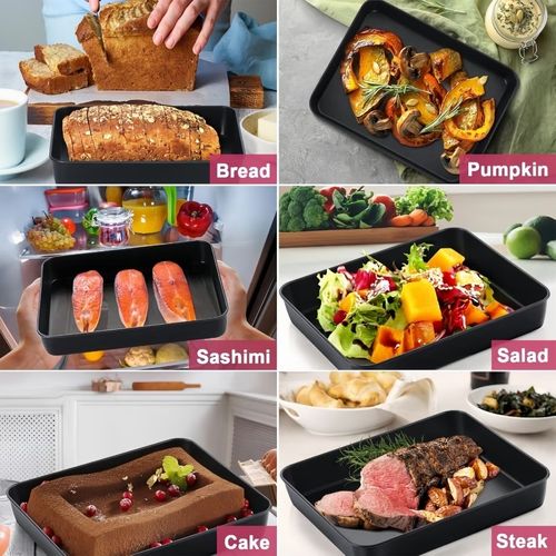 Carbon Steel Nonstick Roasting Pan Rectangular Baking Tray Loaf Toast Bread Cake Bakeware DIY Pastry Pan Dish Kitchen Utensils