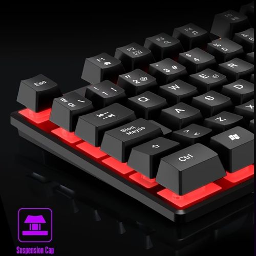 3-Piece Wired Gaming Set 🖱️Keyboard Mouse Pad, Rainbow Backlight 🎮Supports PC PS4 PS5 Xbox 🔌No Batteries Needed
