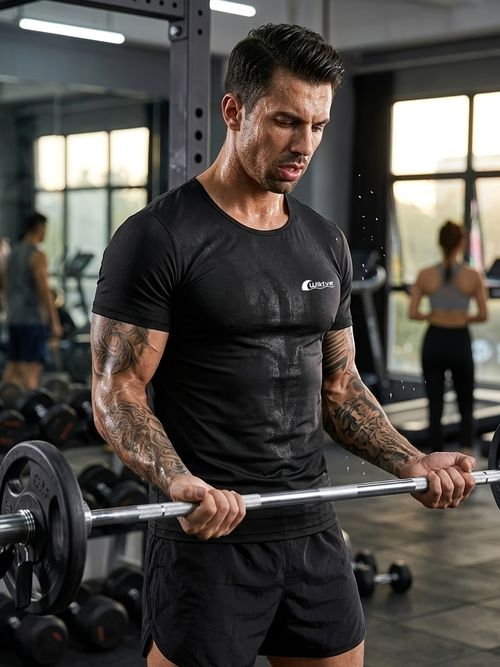Men Sweat Sauna T-shirt Waist Trainer Suit Body Shapers Shapewear Corset Underwear Belly Control Fitness Fat Burn Tops