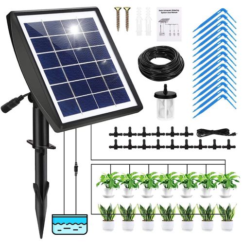 Solar-powered automatic watering system