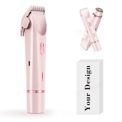 Wireless and waterproof 2 - in - 1 wet-dry electric body hair trimmer