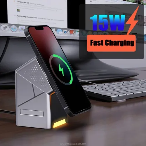 2025 new touch rotating three in one magnetic charging dock