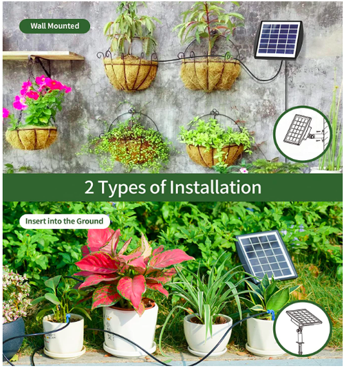 Solar-powered automatic watering system