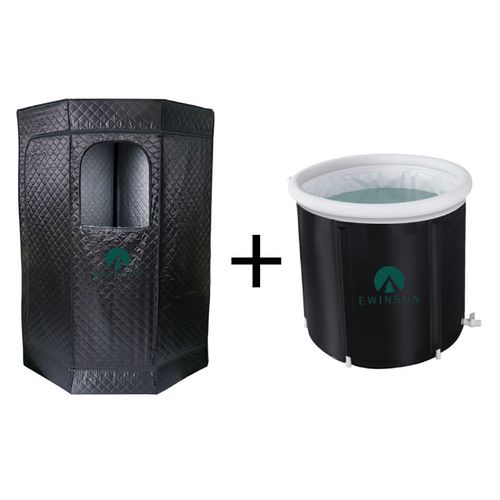 Home-use cold plunge ice bath spa tubs and portable sauna rooms