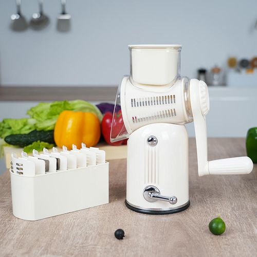 Five-in-one manual drum rotary food chopper for the kitchen