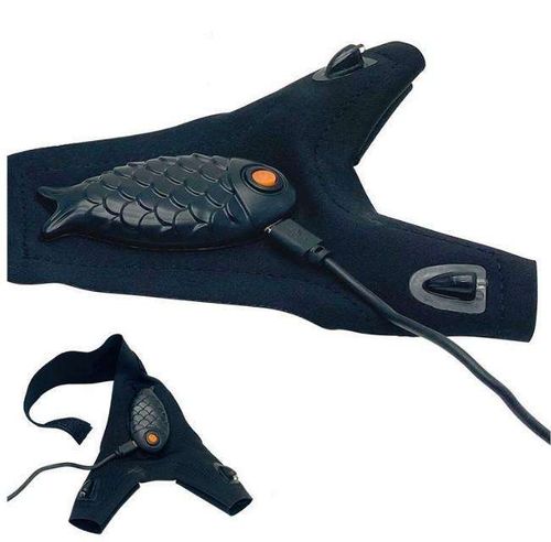 Black Camping Glowing LED Flashlight Gloves