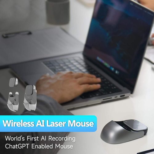 Cheerdots2 ChatGPT Wireless Mouse 2 in 1 Detachable Air Mouse Presenter Presentation Pointers Remote with Laser