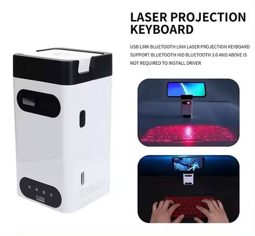 Portable wireless laser projection mini keyboard