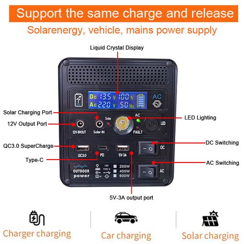 200W Solar Generator Portable Power Station 220V Power Outdoor Mobile Power Supply