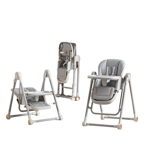 Multifunctional baby high chair with adjustable height