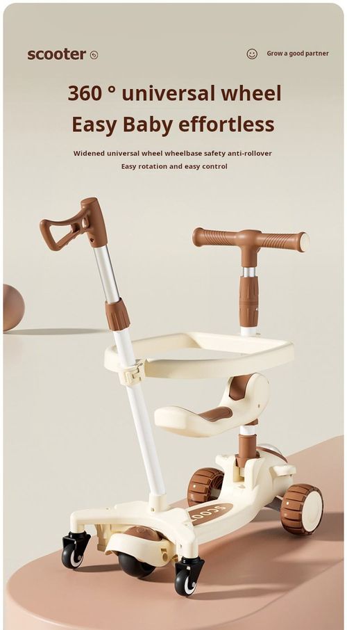 Multifunctional foldable children's scooter