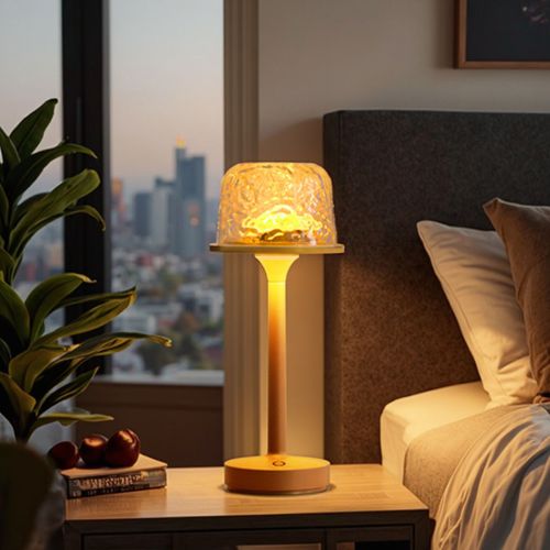 Chunyan brand high-foot modern design smart home LED table lamp (with remote control function, water ripple night light)