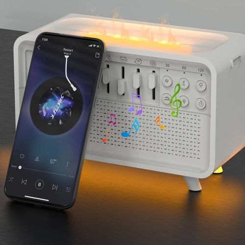 2025 New White Noise Aromatherapy Sleep Device Humidifier Bluetooth Speaker Soothing Sleep Night Light Artifact Baby Sleep Aid