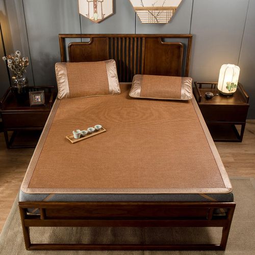 Pure Bamboo Fiber Bed Sheets Home Bed Linen Mat Three-Piece Set Heat Cooling Bamboo Mat
