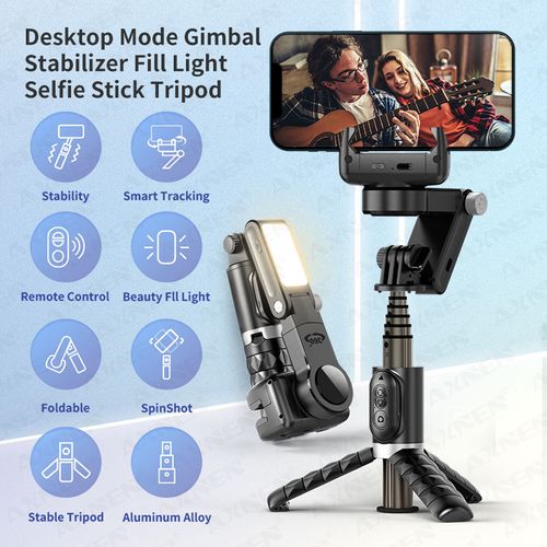 Artificial Intelligence Automatic 360-degree Face Tracking Fill Light Selfie Stick Stabilizer