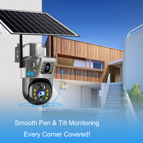 The latest 2025 ESOE V380 Pro dual - lens 4 - megapixel 4K HD outdoor solar - powered surveillance camera.
