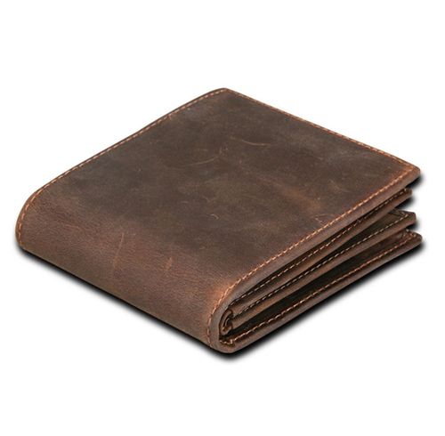 A wallet in a vintage style made of genuine leather