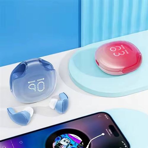 NEW T9 TWS Led Digital Display Wireless Earphones Gradient Color Headphones Sport Gaming Headsets Noise Earbuds Colorful Cover