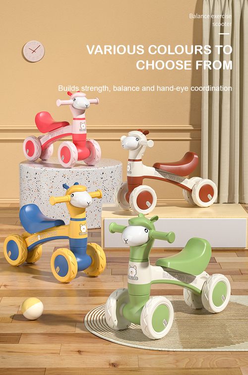 Outdoor No Pedals 1-6 Years Old Toddler Foot Powered 4 Wheels Baby Ride-On Cars Toy Children Sliding Baby Balance Bike For Child