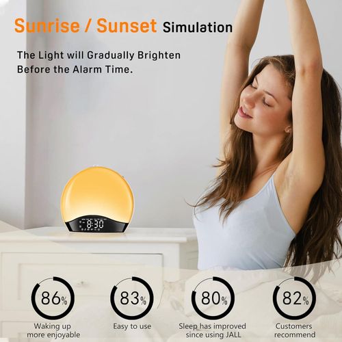 Smart Bluetooth music wake-up light sunrise alarm clock