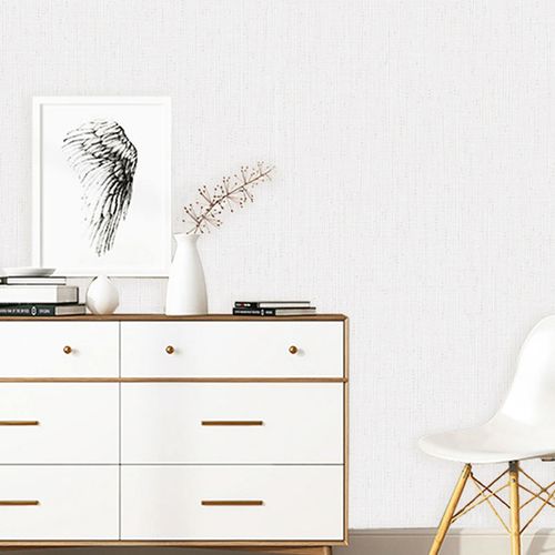 Modern linen-woven PVC wallpaper