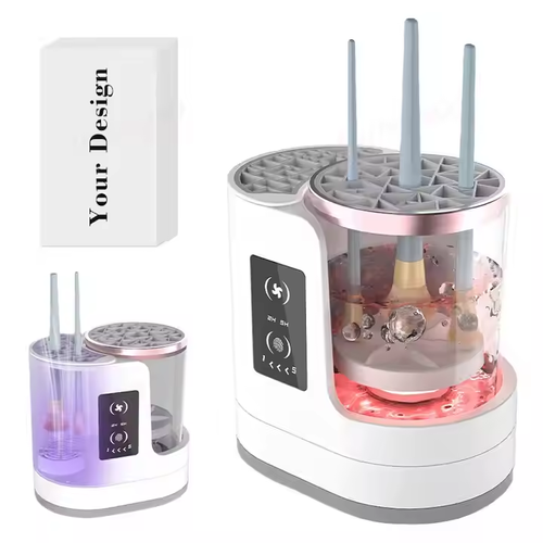 Multi-Functional Automatic USB Cosmetic Brushes Cleaner Tool Electric Makeup Brush Cleaner Machine with Brush Dryer