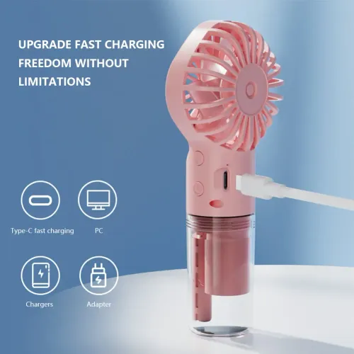 2025 Hot Selling Hand-held Spray Mini Fan Portable Rechargeable Outdoor Humidification Cool Mist Handheld Fans