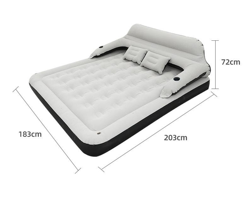 Portable double inflatable bed for household use