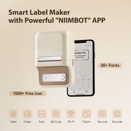 NiiMbot B21 No Ink Android&IOS Label Maker Printer Thermal bluetooth Thermal Printer
