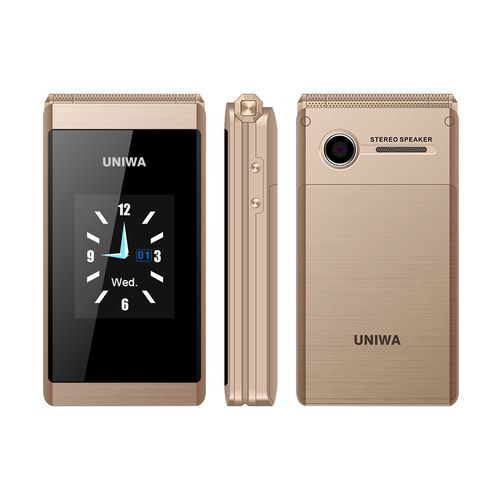 The latest UNIWA X28 flip phone in 2025 supports dual SIM cards and dual standby.