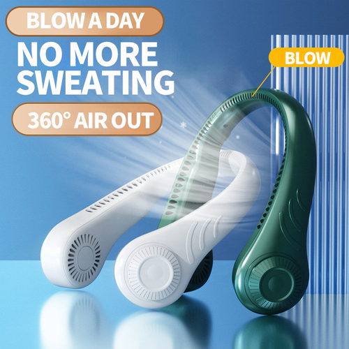 Newly launched, hot - selling outdoor rechargeable mini USB - portable cooling fan, a wearable neck fan