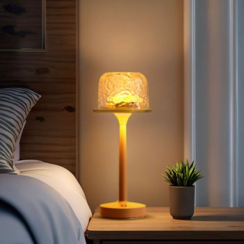 Chunyan brand high-foot modern design smart home LED table lamp (with remote control function, water ripple night light)