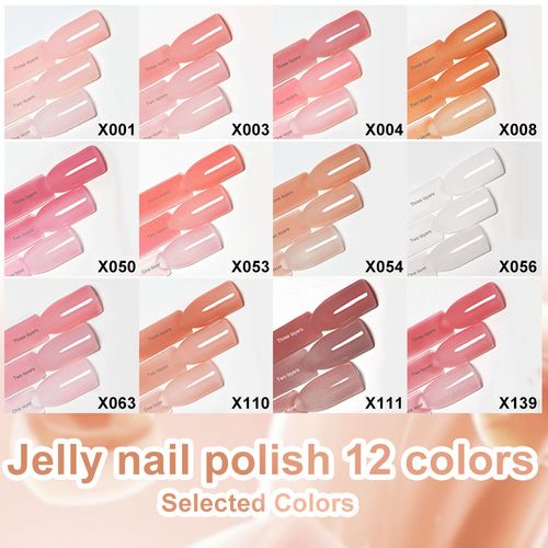 CPNP-certified rubber base coat transparent semi-permanent nail art glue gel nail tips (soak-off removable)