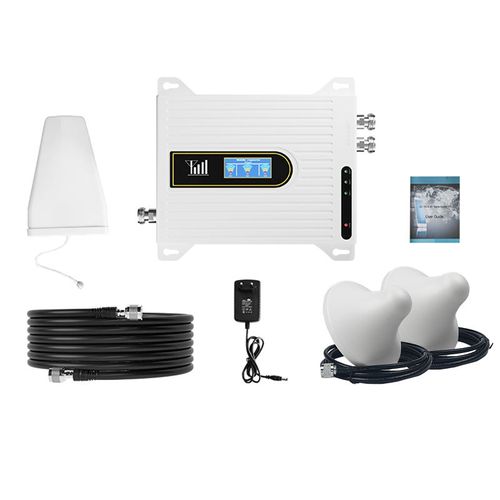 mobile signal booster full set 850 1800 2100 mhz tri band 2g 3g 4g lte network signal repeater