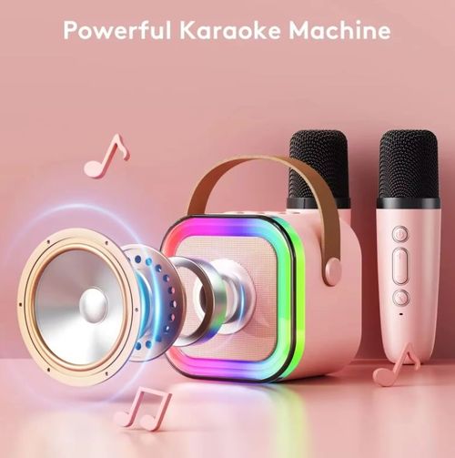 K12 wireless karaoke speaker, equipped with two microphones