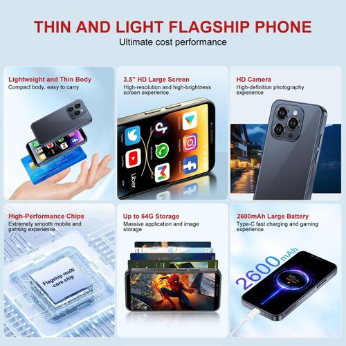 The new 2025 XS16 Mini Pocket 4G Smartphone