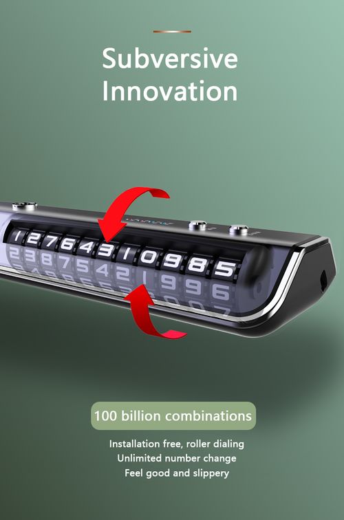 New Ai intelligent alloy car diffuser with temporary parking number card and ambient light