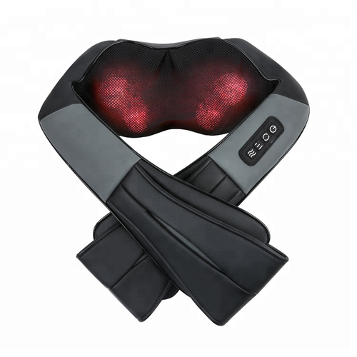 Electrically heated neck massager