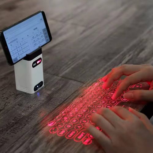Portable wireless laser projection mini keyboard