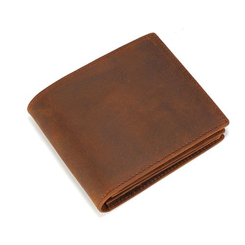 A wallet in a vintage style made of genuine leather