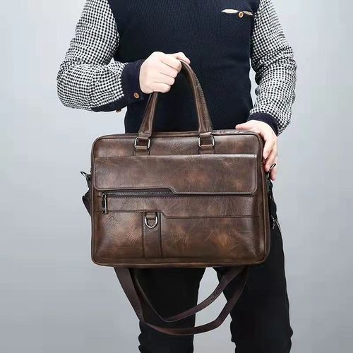 2025 Men's High-end Atmosphere Leather Briefcase Computer Bag