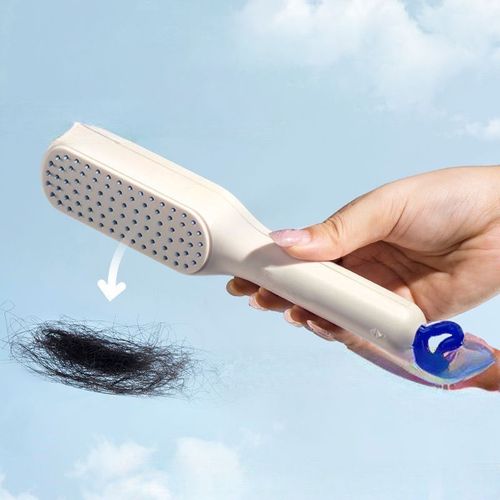2025 Trending Self-Cleaning Hair Brush for Women 3D Air Cushion Massage Airbag Detangling Self Cleaning One-Key One-click Comb