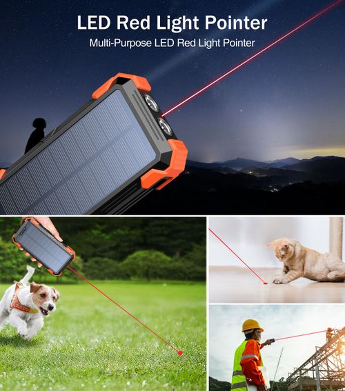 A portable power bank with an LED flashlight and the function of wireless USB charging