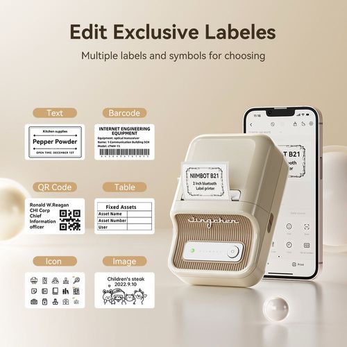 NiiMbot B21 No Ink Android&IOS Label Maker Printer Thermal bluetooth Thermal Printer