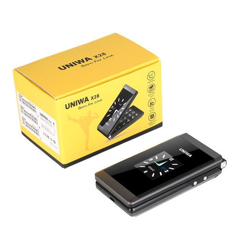 The latest UNIWA X28 flip phone in 2025 supports dual SIM cards and dual standby.